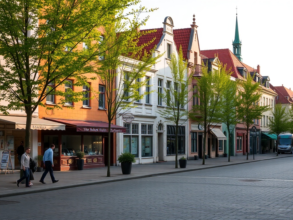 Ilustracja przedstawiająca ikonę prądu, samochodu i chmury z deszczem nad Brzezinami, symbolizująca przerwy w dostawie prądu i utrudnienia w ruchu 15 kwietnia 2026.